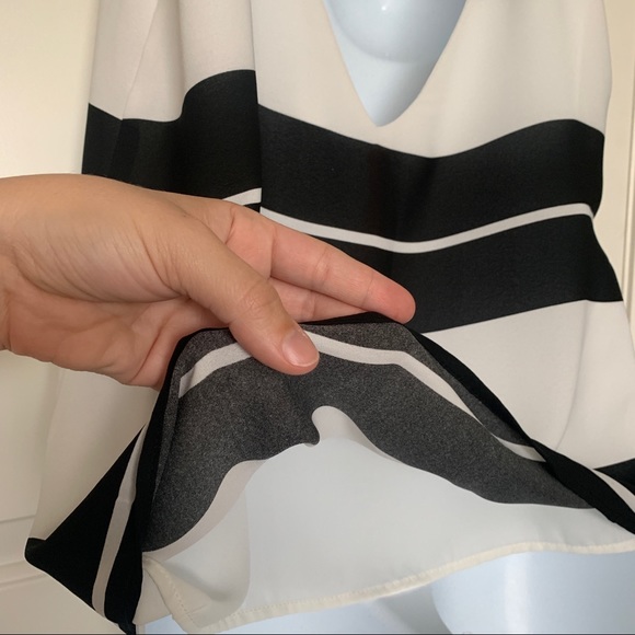 Like New Eight Sixty Black and White Stripe Strappy Cami - Picture 7 of 13